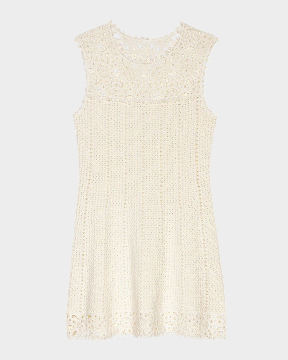 Romyna Floral Crochet Mini Dress